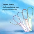 thumbnail image 4 of Soidarity Limpiadores de lengua Raspador Cuidado Cepillos de limpieza Herramienta Cepillo de higiene Útil Revestimiento de doble cara para hacer Cuerpo del baño Púrpura claro, 4 of 6