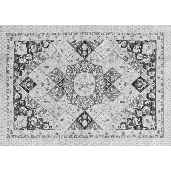 Ahgly Company Indoor Rectangle Abstract Gray Modern Area Rugs, 8' x 10'
