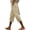 Beige women capri pants a1, variant on Cagogo Women Capri Pants High Waisted Loose Casual Flowy Solid Palazzo Cropped Pants for Summer Beach Vacation Travel Lounge Trousers with Pockets Fashion Clothes, Army Green L