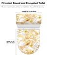 thumbnail image 5 of HELLHERO Toilet Lid Cover and Toilet Tank Lid Cover & Bathroom Toilet Lid Cover Set with Elastic Bottom Polyester for Easy to Install, Marble Pattern, 5 of 6