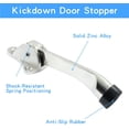 thumbnail image 3 of HSHDLDF 2 Pack Kickdown Door Stopper, Heavy Duty Door Stop with Anti-Slip Rubber Tip, 4 Inch Door Stops Holder Kickdown Doorstop for Bottom of Door, Brushed Silver, 3 of 5
