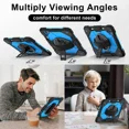 thumbnail image 4 of Case for iPad Pro 11 Inch (M4) 2024 Model A2836 A2837 A3006 with Rotating Stand Pencil Holder Hand/Shoulder Strap, Heavy Duty Shockproof Protective Cover, 4 of 7