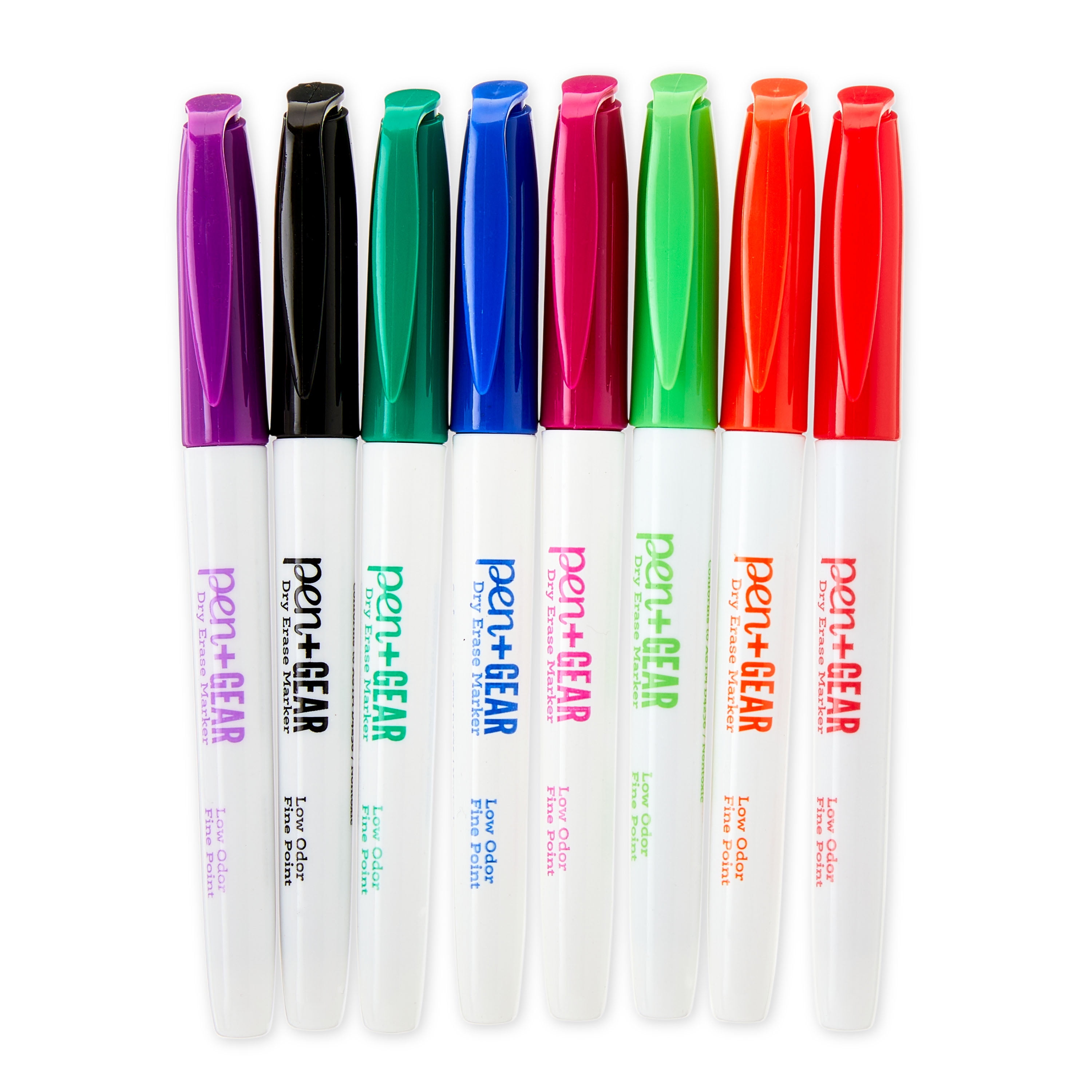 Dry Erase Markers for Whiteboard – Ultra Fine Tip White Board Markers –  Dual Tip, Pastel Colors - Fine Point Erasable Markers - 12 Set