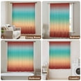 thumbnail image 5 of Burnt Orange Yellow Teal Ombre Sheer Curtains 72 Inches Long, Modern Gradient Abstract Art Light Filering Curtains, Breathable Simi Curtain Privacy Drapes for Living Room Bedroom Window Treatment, 5 of 7