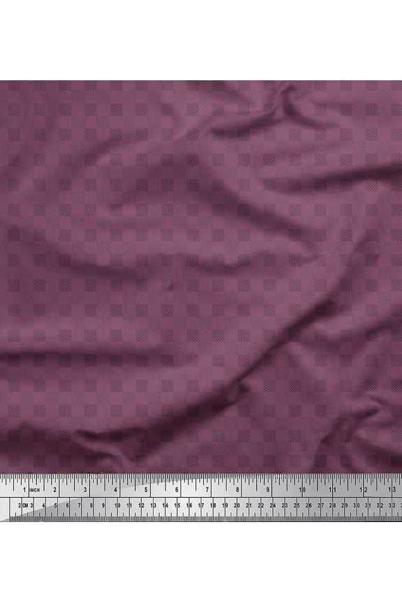 Rayon Fabric Dot & Diagonal Stripe Shirting Print Fabric by Yard 42 Inch Wide