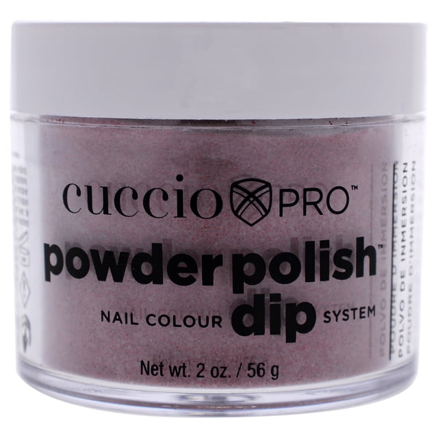 Polvo de uñas Cuccio Pro Powder Polish Nail Colour Dip System - Dark Red Glitter Nail Powder Dama 2 oz