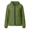 thumbnail image 6 of Zulora Women's Packable Water-Repellent Windbreaker Jacket - Lightweight Hooded Full Zip with Pockets for Travel, Daily Casual & Outdoor Wear, 6 of 9