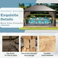 thumbnail image 5 of Hommow 10' X 13' Hardtop Gazebo, Galvanized Steel Metal Roof Gazebo, Permanent Pavilion Gazebo with Aluminum Frame for Patios, Gardens, Lawns, 5 of 9