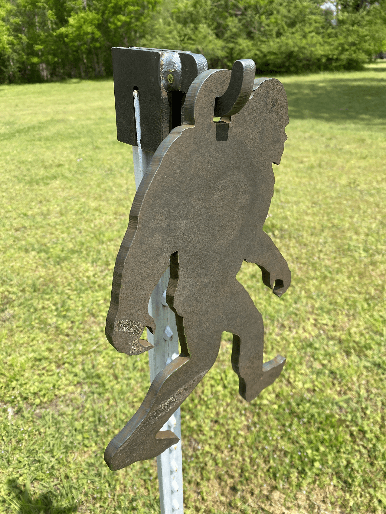 Magnum Target 3/8" AR500 8"x12 Bigfoot Sasquatch Steel Shooting Range Target w/ T-Post Hook - HBF8x121TPH1AR500
