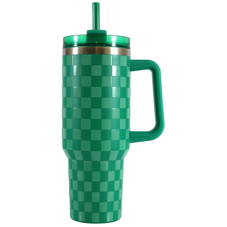 Mainstays 40 oz Stainless Steel Tumbler with Straw and Handle