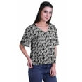 thumbnail image 3 of Moomaya Printed Casual Top For Womens V-Neck Summer Top Short Sleeve Blouse T-shirt, 3 of 6