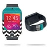 Skin Decal Wrap Compatible With Samsung Galaxy Gear 2 Neo Watch Teal Chevron