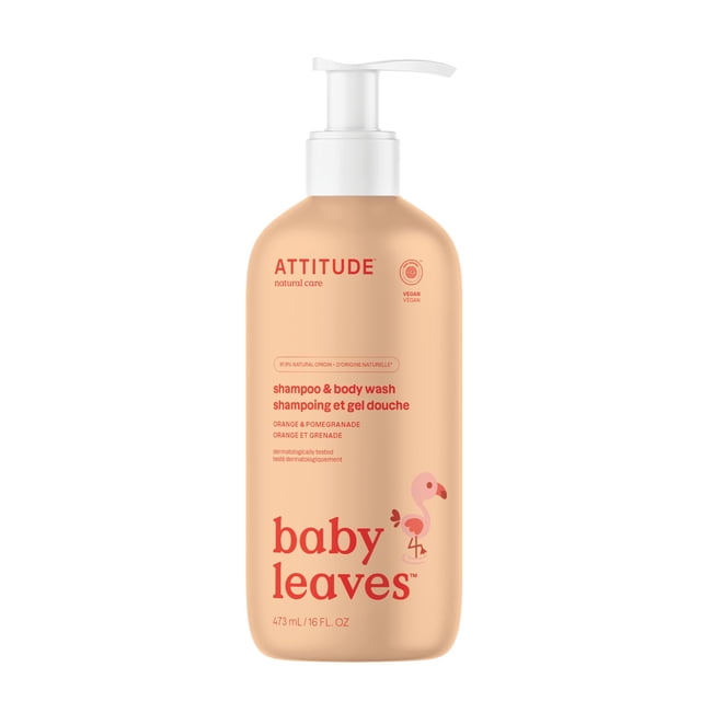 ATTITUDE Baby Leaves Shampoo y gel de baño 2 en 1 para bebé 473 ml
