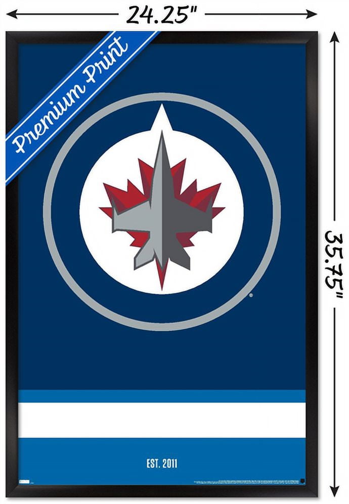NHL Winnipeg Jets - Logo 21 Wall Poster, 22.375" x 34", Framed