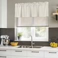 thumbnail image 4 of Cream Solid Color Curtain Valances for Windows, Kitchen Valance Window Treatments Panel 2 Pack, Aesthetics Contemporary Luxury Rod Pocket Short Curtains for Bathroom Bedroom 60 x 18 Inch, 4 of 8