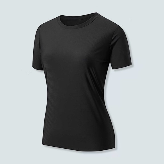 Tittly T Shirts for Women Spring Tops for Women Workout Tops For Women Short Sleeve Yoga Shirts Sports Gym Tshirts Running Top 80 Sun Tshirts Shirts Basic Tees Black L