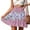 A_ Pink, variant on New Summer Arrivals SMihono Women's Summer Skirt Drawstring Elastic High Waist Boho Solid Layered Ruffle Pleated Beach Mini Skirt Navy 6