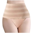thumbnail image 2 of Fiaer,Tummy Control Shapewear Thong for Women,Plus Size Sexy High Waisted Body Shaper Panties,Women's Seamless Lightweight Briefs,Stretch Solid Color Underwear Girdle Panty Beige XXL, 2 of 6