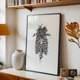 thumbnail image 5 of Tree Of Life - Illustration Anatomy Floral Surrealism Black and White Gothic Bird Black Framed Wall Art Print 16 x 24 inches, 5 of 8