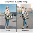 thumbnail image 4 of Boho Daisy Print Travel Tote Bag - Lightweight Carry-On Bag for Women, Spacious Retro Floral Design with Durable Handles, 4 of 5