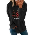 thumbnail image 5 of AUNVITO Women's Christmas Print Hoodie Long Sleeve Pullover Cozy Fleece Loose Fit Casual Streetwear Sweatshirt, 5 of 6