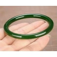 thumbnail image 4 of K-KED 56mm-66mm Green 100% Natural JADE Jadeite Round Gemstone Beads Bangle Bracelet-62-64mm, 4 of 6