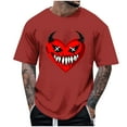 thumbnail image 1 of Blusas y camisas de manga corta y cuello redondo para hombre. Blusas/camisetas de manga corta con cuello redondo y estampado de Halloween para hombre. Blusa para hombre., 1 of 4