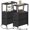 Charcoal Grey, variant on 2 Pack Narrow Side Table With Double Drawers Multifunctional Nightstand For Home Indoor Use