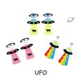 thumbnail image 4 of Pendientes personalizados europeos y americanos acrílicos para mujer, barra de discoteca, divertidos y exagerados, pendientes con forma de nave espacial OVNI y extraterrestre, 4 of 5