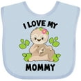 thumbnail image 3 of Inktastic Cute Sloth I Love My Mommy with Green Leaves Boys or Girls Baby Bib, 3 of 4