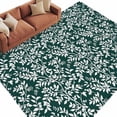 thumbnail image 2 of Area Rug for Living Room, Dark Green Spring Floral Non-Slip Indoor Large Carpet for Bedroom/Dining Room, Farmhouse Flowers Elegant Pastoral Washable Low-Profile Rectangle Floor Runner Rugs - 5 x 7 Ft, 2 of 7