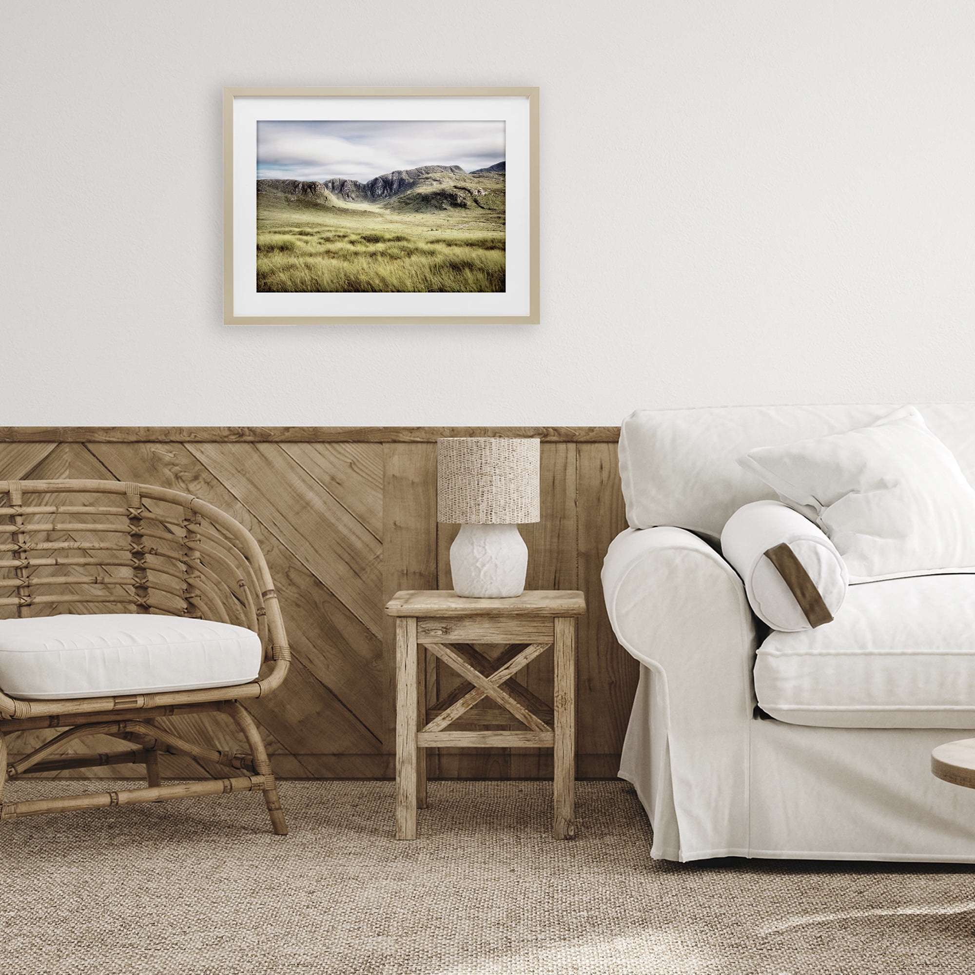 Stupell Industries Irish Countryside Hills Birch Framed Print Under Glass, design by Andy Amos