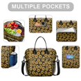thumbnail image 2 of OBREWU Black Sunflower Womens Lunch Box for Work,Insulated Large Black Sunflower Lunch Bag for Women,Loncheras Para Mujer,Leakproof Adult Lunch Bag for Work,Beach,Travel,Picnic,Camping, 2 of 7