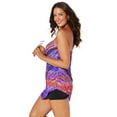 thumbnail image 3 of Swimsuits for All Longer Length Scarf Bandeau Tankini Set With Boy Short, 3 of 6