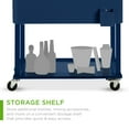 thumbnail image 6 of Best Choice Products 80qt Steel Rolling Cooler Cart w/ Bottle Opener, Catch Tray, Drain Plug, Locking Wheels - Blue, 6 of 9