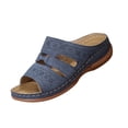 thumbnail image 1 of Sandalias de Cuña de las Mujeres Casuales Perforadas una Correa Mulas, Zapatillas Abiertas Del Dedo Del Pie de las Mujeres Verano Transpirable, 1 of 9