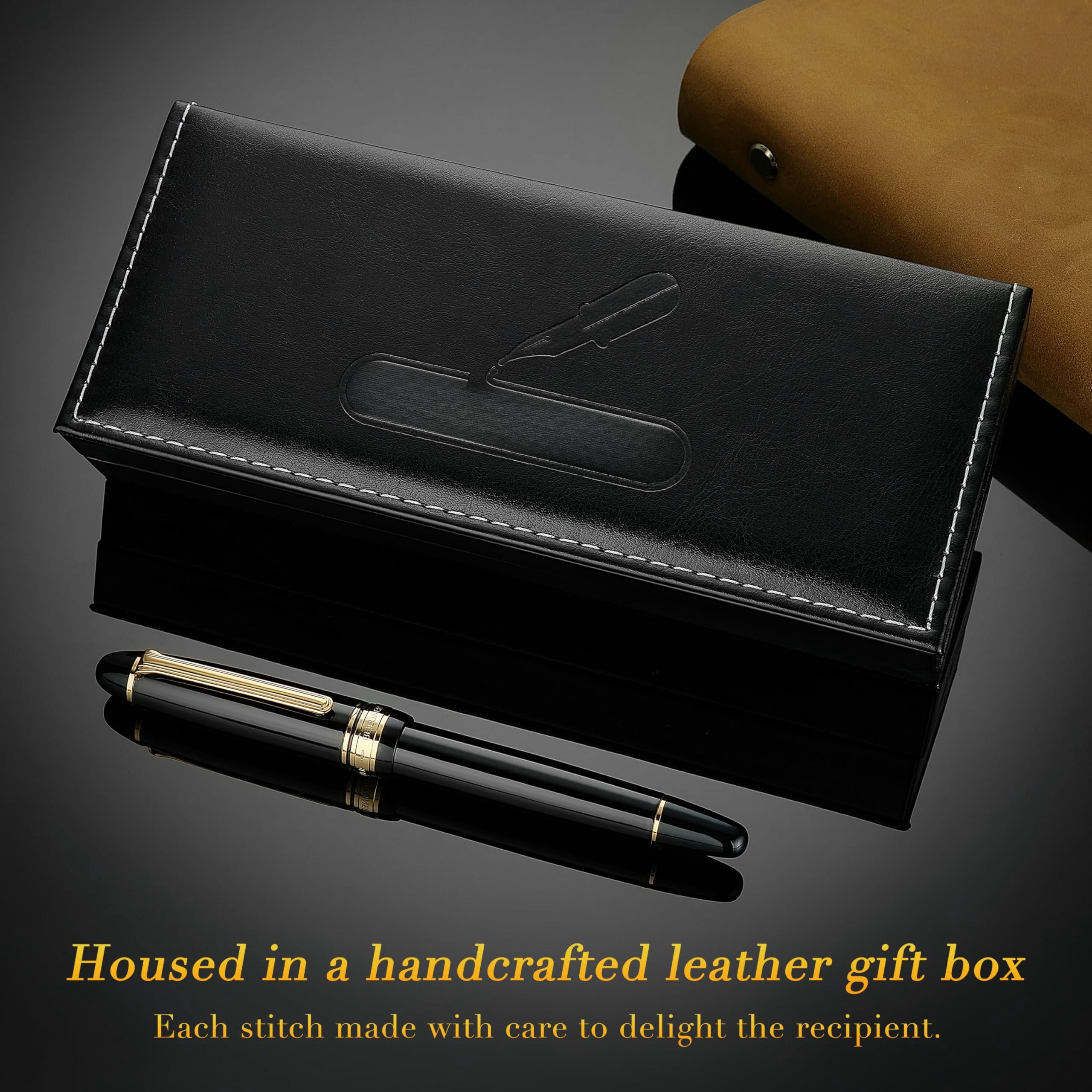 319 Piano Black Lacquer Rollerball - Stunning Luxury Pen With  Heavy Ink Refill Gift Set For Men & Women Professional Executive Office Fancy Classic Pens