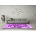 thumbnail image 3 of Ahgly Company Indoor Round Abstract Purple Modern Area Rugs, 6' Round, 3 of 4