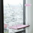 thumbnail image 1 of Hamaca colgante con ventana para gato, cama con ventosa, ahorro de espacio para todas las estaciones, fácil de instalar, marco de escalada para gatos, invierno,Rosa, 1 of 7