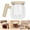 Khaki, variant on Jiikun Electric Glass Automatic Stirring Cup,Pot Mug,Clear Glass Mug in Coffees Pot Shape | Rechargeable Coffeepot Mugs with A Type Travel Lid for Teas Hot