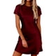 thumbnail image 1 of Elegante Vestido Corto Casual Multi-Color Suelto de las Mujeres Sienten el Cambio Redondo Del Cuello, Elástico Superior de Verano, 1 of 5