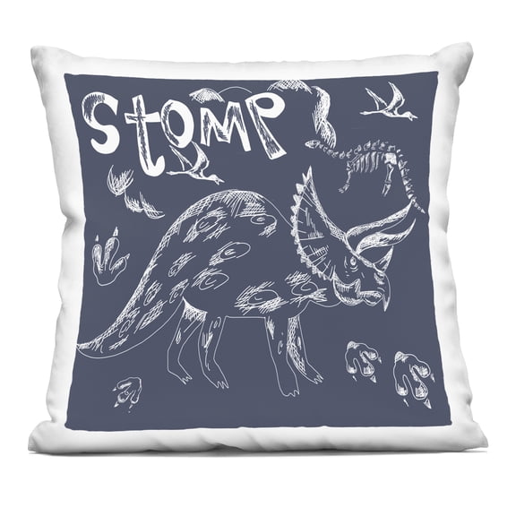 Stupell Industries Sketchy Stomp Dinosaur Decorative Printed Throw Pillow, design by HUE and MI and Sangita