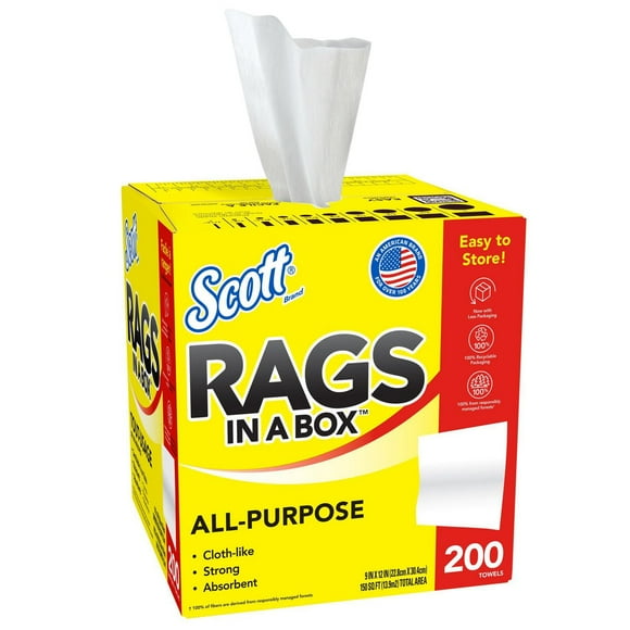 Scott Rags In A Box, Scott Rags in a Box 200ct