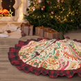 thumbnail image 5 of Kdxio Indian Paisley 1 Print Christmas Tree Skirt Christmas Xmas Tree Skirts Mat for New Year Holiday Christmas Party Decorations-30", 5 of 6