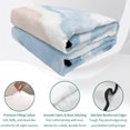 thumbnail image 4 of Full Quilt Set 78''x90'', Ombre Blue Waves Lightweight Summer Bedspread Coverlet Set with 2 Pillow Shams, Gradient Coastal Beach Sandy Ocean Breathable All Season Quilt Bedding for Bedroom/Guest Room, 4 of 9