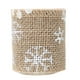thumbnail image 1 of Cinta de arpillera con copos de nieve de lino para manualidades y decoración de fiestas, 5 cm de ancho, crea un encanto navideño único, 1 of 8