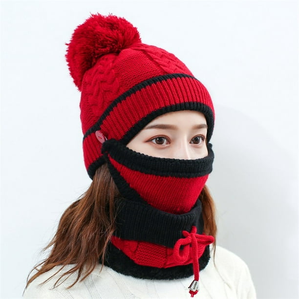 Bonnet en tricot thermique pour femme, chapeau pour femme