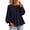Navy, variant on Yigetop Women's Boat Neck Peplum Sweatshirt Lightweight Long Sleeve Loose Fit Casual Pullover Tops Blackish Green L