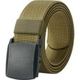 thumbnail image 1 of Men's Nylon Elastic Belts, Casual Web Belt Plastic Buckle for Hiking Golf, Adjustable Strap Trim to Fit for Jeans Below 46", 1 of 8