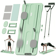 4-IN-1 Pilates Machine with Multi-Level Resistance, Foldable Pilates Board- Home Gym Equipment for Core Strength, Stretching, Balance Training , Push up Board